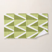 Rayure Chevron Vert (Serviette à main)