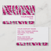 Rayure de blanc de carte de visite de rose de (Devant / Derrière)