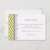 Rayure de Chevron - invitation jaune - insertion (Devant)