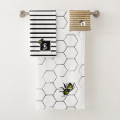 Rayure de reine des abeilles avec le monogramme du (En situation)