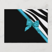 Rayure de zèbre et ruban / Carte de réception (Dos)