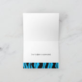 Rayure de zèbre noir et bleu Merci (Intérieur)
