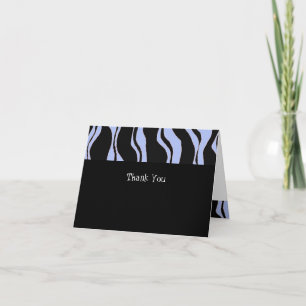 Rayure de zèbre noire et bleu clair Merci
