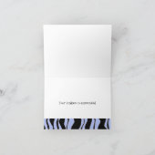 Rayure de zèbre noire et bleu clair Merci (Intérieur)