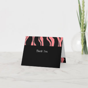 Rayure de zèbre rose et noir Merci