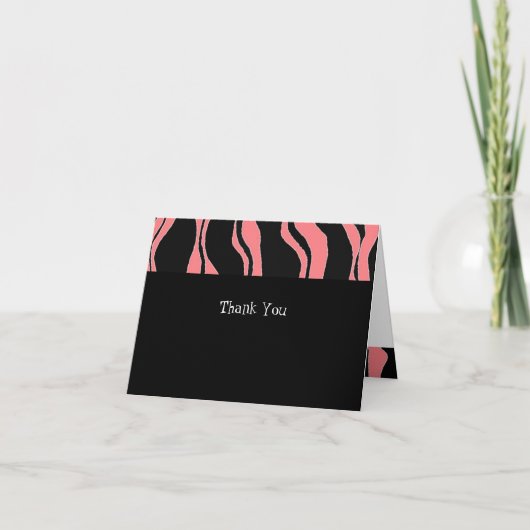 Rayure de zèbre rose et noir Merci (Devant)