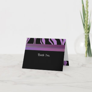 Rayure de zèbre violette et noire Merci