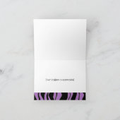 Rayure de zèbre violette et noire Merci (Intérieur)