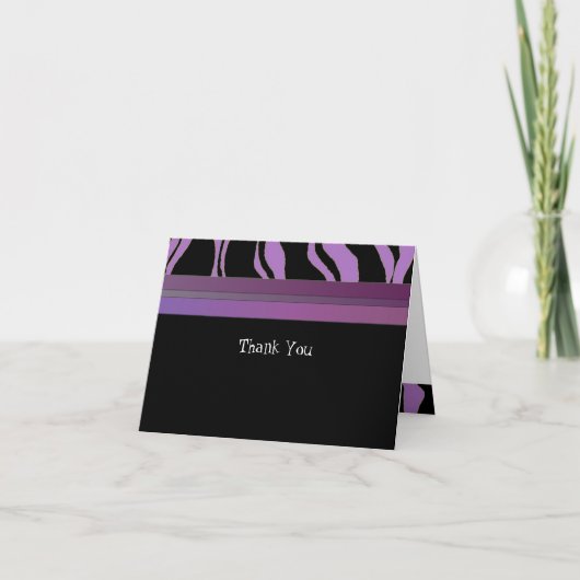 Rayure de zèbre violette et noire Merci (Devant)