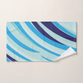 Rayure diagonale bleue (Serviette à main)