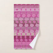 Rayure florale rose (Serviette à main)
