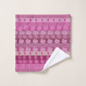 Rayure florale rose (Gant de toilette)
