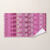 Rayure florale rose (Serviette à main)