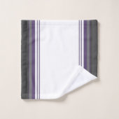 Rayure grise et prune (Gant de toilette)