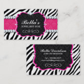 Rayure impertinente de zèbre et carte de visite de (Devant / Derrière)