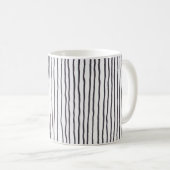Rayure ivre - verticale. blanc - tasse (Devant droit)