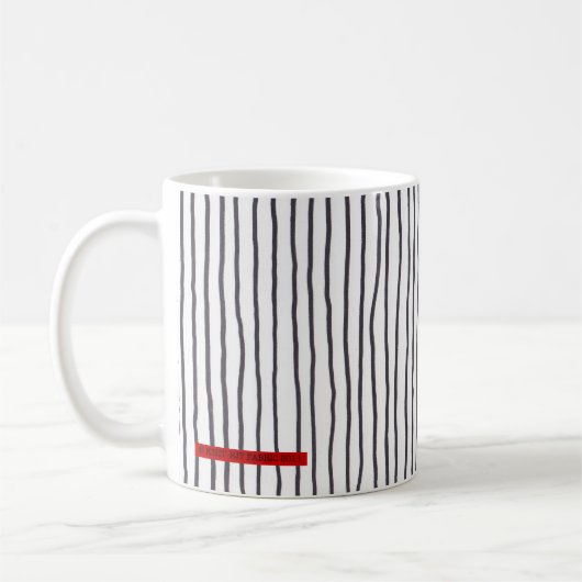 Rayure ivre - verticale. blanc - tasse (Gauche)