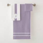 Rayure lilas et blanche de monogramme (En situation)