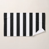 Rayure moderne noir et blanc (Serviette à main)