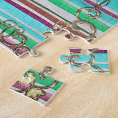 Rayure Monogramme Jigsaw Puzzle Daisy (Côté)