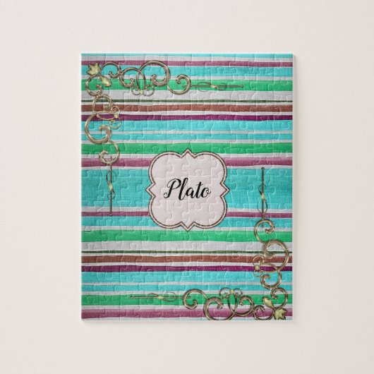 Rayure Monogramme Jigsaw Puzzle Daisy (Vertical)