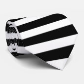 Rayure noire et blanche avec la coutume de cravate (Roulé)