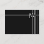 Rayure noire et grise de carte de visite - - (Dos)