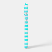 Rayure turquoise et blanc (Côté gauche)