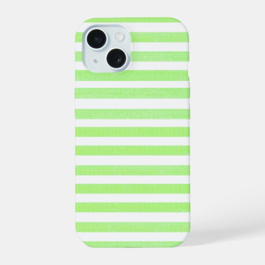 Rayure Vert Citron et Blanc (Verso)