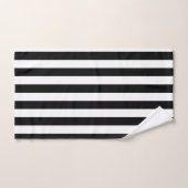 Rayure verticale noire et blanche (Serviette à main)
