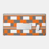 Rayures à carreaux gris orange blanc (Clavier et souris)