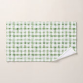 Rayures à carreaux verts blancs (Serviette à main)