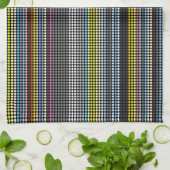 Rayures à points rétro Rainbow Serviette de cuisin (Plié)