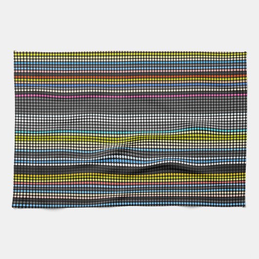Rayures à points rétro Rainbow Serviette de cuisin (Horizontal)