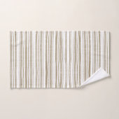 Rayures Abstraites Marron Modernes Minimalistes (Serviette à main)