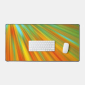 rayures Abstraites rouge jaune orange vert sur ble (Clavier et souris)