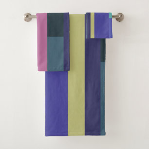 Rayures Abstraites violettes, roses et gris