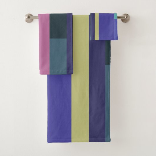 Rayures Abstraites violettes, roses et gris (En situation)