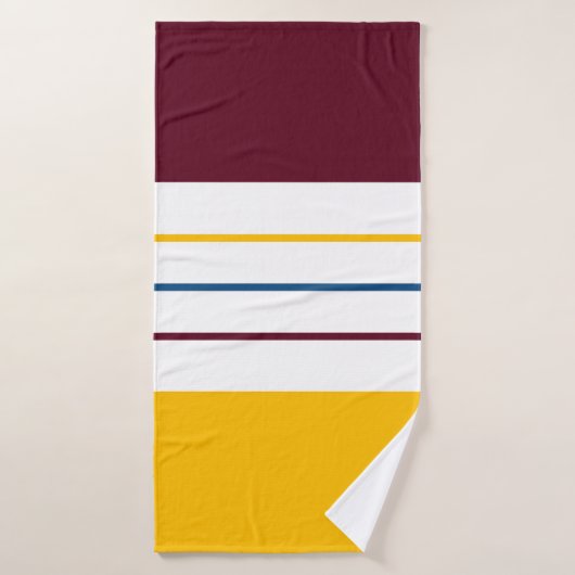 Rayures ambrées jaunes automnales (Serviette de bain)