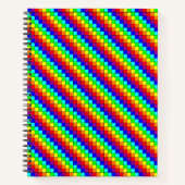 Rayures arc-en-ciel - Cahier (Devant)