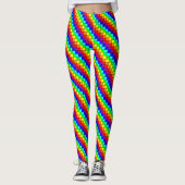 Rayures Arc-en-Ciel - Leggings (Devant)