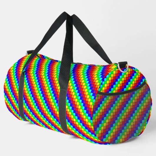 Rayures Arc-en-Ciel - Sac de Sport (Coin droit)