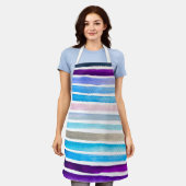 Rayures arc-en-ciel tablier à l'aquarelle mignonne (Porté)