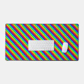 Rayures Arc-en-Ciel - Tapis de Bureau (Clavier et souris)
