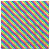 Rayures Arc-en-ciel - Tissu Tissé en Polyester (Détail)