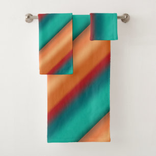 Rayures arc-en-ciel turquoise rouge orange du Sud-