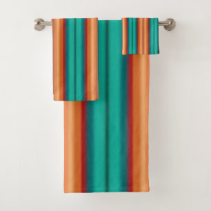 Rayures arc-en-ciel turquoise rouge orange du Sud-