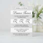 Rayures Argent et Blanc - Invitation de Fête de Fi (Debout devant)