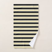 Rayures beiges et noires et blanches (Serviette à main)