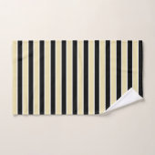 Rayures beiges et noires et blanches (Serviette à main)